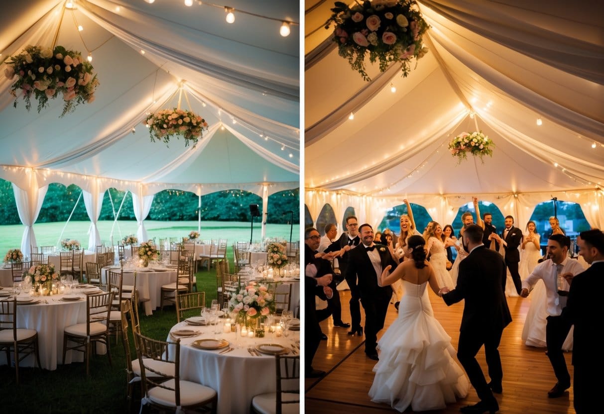 Make sure the wedding photographer takes pictures of your wedding tent before and during the party